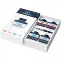 Set cerneala pastel SCHNEIDER, cutie cadou, 4 x 15ml apricot, lilac, bermuda blue, ice blue + 1 conv