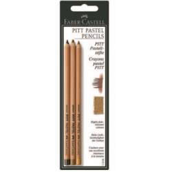 Pitt 1 Buc Umber + 1 Buc Maro + 1 Buc Sepia Faber-Castell