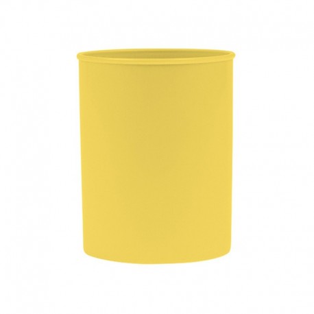 Suport plastic, cilindric, pentru instrumente de scris, D78mm, H-10cm, DONAU Life - galben pastel