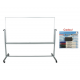 WHITEBOARD MAGNETIC ROTATIV 2 FETE 120x180 cm START Office + CADOU!!! (SET 4 MARKER WHITEBOARD + BURETE)