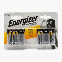 Baterie alkalina AA, 8 buc/set, Energizer,