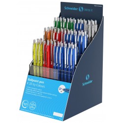 SIS Display SCHNEIDER K20 Icy colours, 100 pixuri culori asortate - scriere albastra