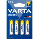 Baterii AAA Varta Energy, alcaline, R3, 1,5 V, blister 4 baterii