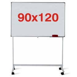 Tabla magnetica pe stand mobil 90x120 cm, 1 fata, Premium (5 ani garantie)