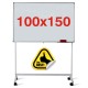 Tabla magnetica pe stand mobil 100x150 cm, 1 fata, Premium (5 ani garantie)