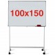 Tabla magnetica pe stand mobil 100x150 cm, 1 fata, Premium (5 ani garantie)