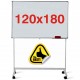 Tabla magnetica pe stand mobil 120x180 cm, 1 fata, Premium (5 ani garantie)