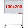 Tabla magnetica pe stand mobil 100x200 cm, 1 fata, Premium (5 ani garantie)