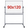 Tabla magnetica pe stand mobil 90x120 cm, 2 fete, Extra (7 ani garantie)