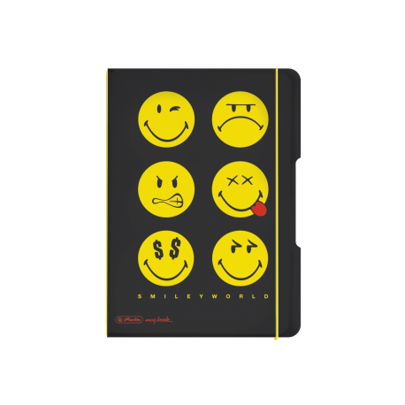 CAIET MY.BOOK FLEX A5 40F 80GR PATRATELE SMILEY WORLD BLACK