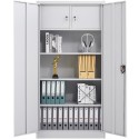 Fiset metalic Premium Asamblat 3 rafturi si seif 900x400x1800 mm (LxlxH), 60 kg/polita, PLUS