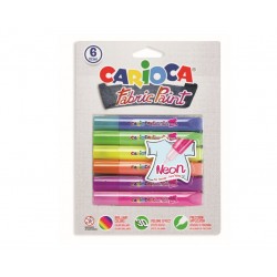 Vopsea textile 6 culori/blister, CARIOCA Neon