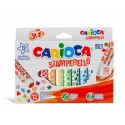 Set 12 markere cu 12 stampile, diverse forme, cutie carton, CARIOCA