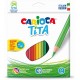 Creioane colorate, hexagonale, 24 culori/cutie, CARIOCA Tita
