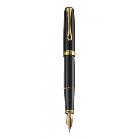 Stilou de lux DIPLOMAT Excellence A - black laquer gold - penita aurita 14kt