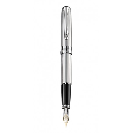 Stilou de lux DIPLOMAT Excellence A - guilloch chrome - penita aurita 14kt