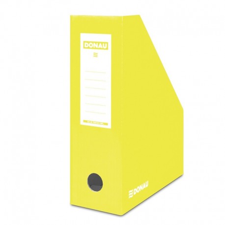 Suport vertical pentru cataloage, A4 - 10cm latime, din carton laminat, DONAU - galben