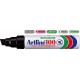 Permanent marker ARTLINE 100, corp metalic, varf tesit 7.5-12.0mm - negru