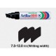 Permanent marker ARTLINE 100, corp metalic, varf tesit 7.5-12.0mm - negru