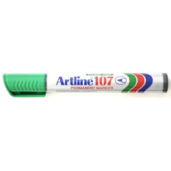 Permanent marker ARTLINE 107, corp plastic, varf rotund 1.5mm - verde