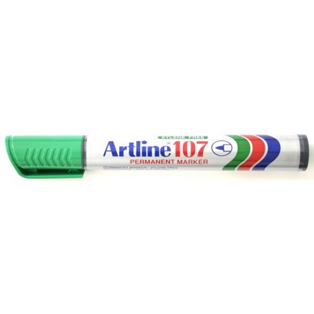 Permanent marker ARTLINE 107, corp plastic, varf rotund 1.5mm - verde