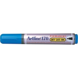 Permanent marker ARTLINE 170 - Dry safe ink, corp plastic, varf rotund 2.0mm - albastru