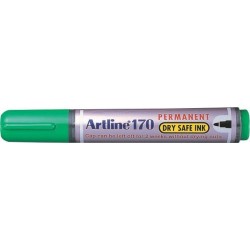 Permanent marker ARTLINE 170 - Dry safe ink, corp plastic, varf rotund 2.0mm - verde