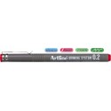 Marker pentru desen tehnic ARTLINE, varf fetru 0.2mm - rosu