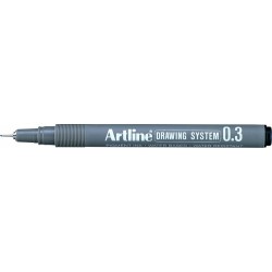 Marker pentru desen tehnic ARTLINE, varf fetru 0.3mm - negru