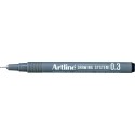 Marker pentru desen tehnic ARTLINE, varf fetru 0.3mm - negru