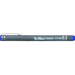 Marker pentru desen tehnic ARTLINE, varf fetru 0.3mm - albastru
