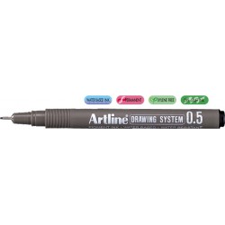 Marker pentru desen tehnic ARTLINE, varf fetru 0.5mm - negru