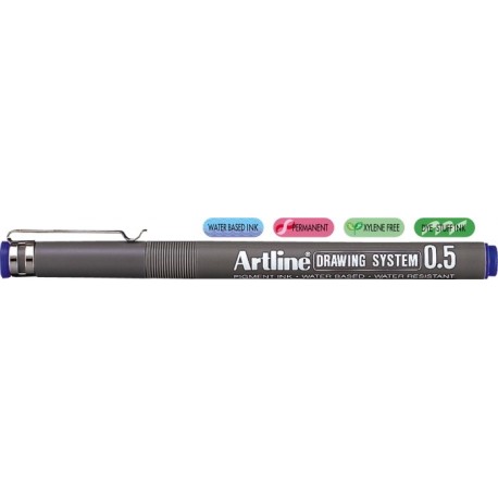 Marker pentru desen tehnic ARTLINE, varf fetru 0.5mm - albastru