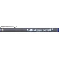 Marker pentru desen tehnic ARTLINE, varf fetru 0.6mm - albastru