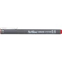 Marker pentru desen tehnic ARTLINE, varf fetru 0.6mm - rosu