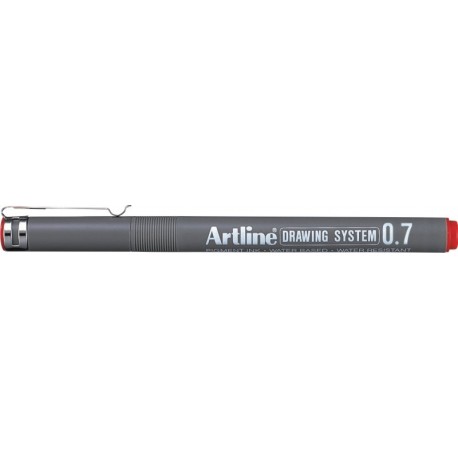 Marker pentru desen tehnic ARTLINE, varf fetru 0.7mm - rosu