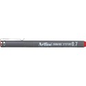 Marker pentru desen tehnic ARTLINE, varf fetru 0.7mm - rosu