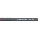 Marker pentru desen tehnic ARTLINE, varf fetru 0.7mm - rosu