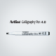 Marker ARTLINE Calligraphy, varf tesit din fetru 4.0mm - negru