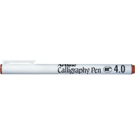 Marker ARTLINE Calligraphy, varf tesit din fetru 4.0mm - maro