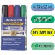 Flipchart marker ARTLINE 370 - Dry safe ink, corp plastic, varf rotund 2.0mm, 4 culori/set