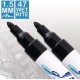 Marker ARTLINE 47, pentru suprafete umede, corp metalic, varf rotund 1.5mm - negru