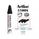 Marker pentru tabla de scris ARTLINE 5100A, corp metalic, varf rotund 5.0mm - negru