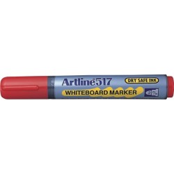 Marker pentru tabla de scris ARTLINE 517 - Dry safe ink, varf rotund 2.0mm - rosu