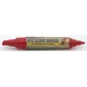 Marker pentru tabla de scris ARTLINE 525T, doua capete - varf rotund 2.0mm/tesit 5.0mm - rosu