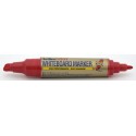 Marker pentru tabla de scris ARTLINE 525T, doua capete - varf rotund 2.0mm/tesit 5.0mm - rosu
