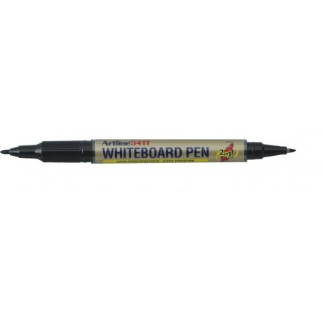 Marker pentru tabla de scris ARTLINE 541T, doua capete - varfuri rotunde 0.4mm/1.0mm - negru