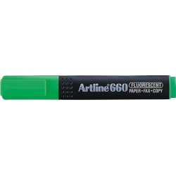 Textmarker ARTLINE 660, varf tesit 1.0-4.0mm - verde fluorescent