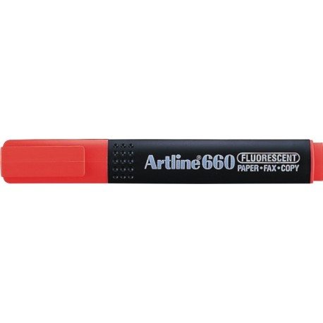 Textmarker ARTLINE 660, varf tesit 1.0-4.0mm - rosu fluorescent