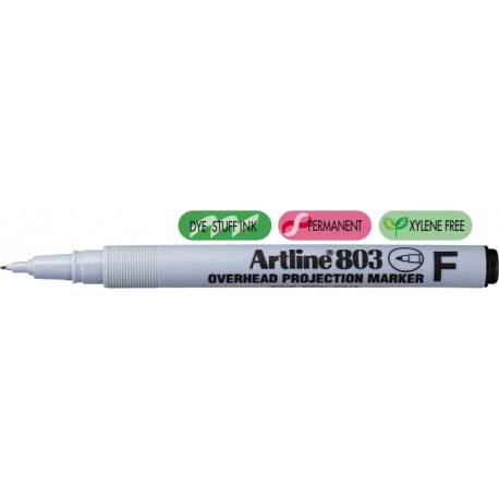 OHP Non-Permanent marker ARTLINE 803, varf fin - 0.5mm - negru